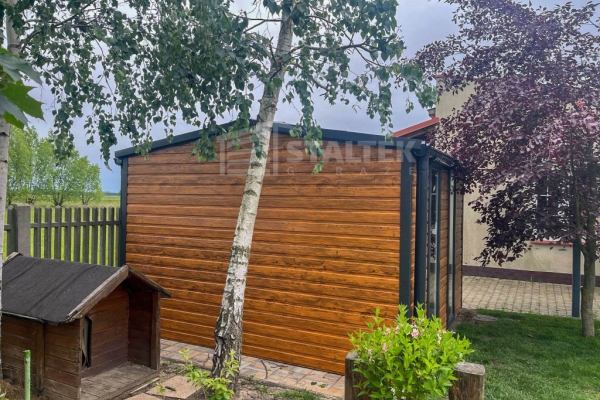 Ogłoszenie - Schowek - Domek Ogrodowy 3x3m - drzwi - 2x okno - jasny orzech drewnopodobny - dach dwuspadowy w przód - rynny ST159. Zdjęcie 5