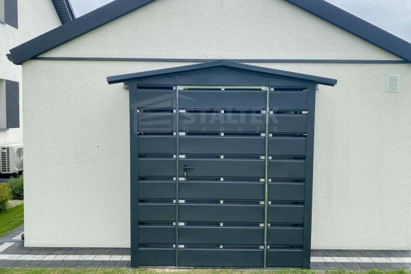 Ogłoszenie - Wiata śmietnikowa 1,5x0,5m antracyt - dach dwuspadowy ST167. Zdjęcie 2