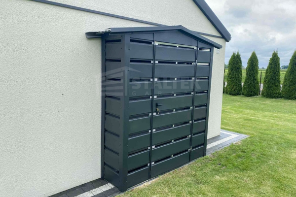 Ogłoszenie - Wiata śmietnikowa 1,5x0,5m antracyt - dach dwuspadowy ST167. Zdjęcie 4