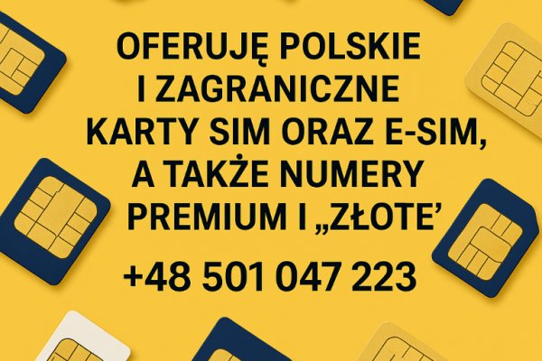 Ogłoszenie - Zarejestrowane karty SIM Wrocław. Zdjęcie 1