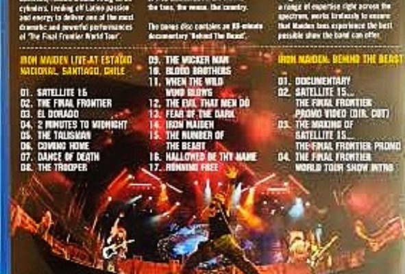 Ogłoszenie - B.R. Nowy Polecam Koncert Blu Ray IRON MAIDEN Live Santiago-Chile. Zdjęcie 2
