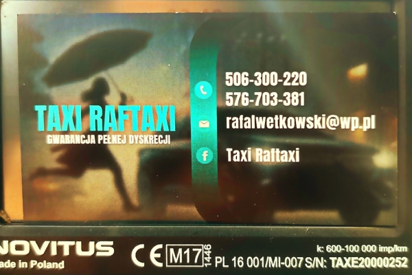 Ogłoszenie - Taxi RafTaxi (Wyrzysk). Zdjęcie 1