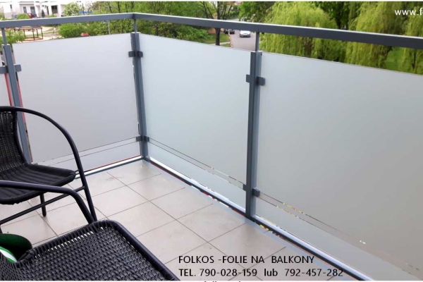 Ogłoszenie - Czym zasłonić szklaną balustradę balkonową ? Folie prywatyzujące na szyby balkonowe -oklejamy balkony folią Warszawa. Zdjęcie 9