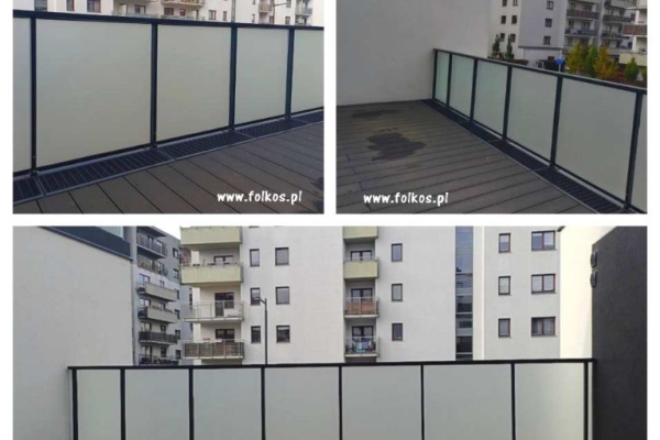 Ogłoszenie - Czym zasłonić szklaną balustradę balkonową ? Folie prywatyzujące na szyby balkonowe -oklejamy balkony folią Warszawa. Zdjęcie 2