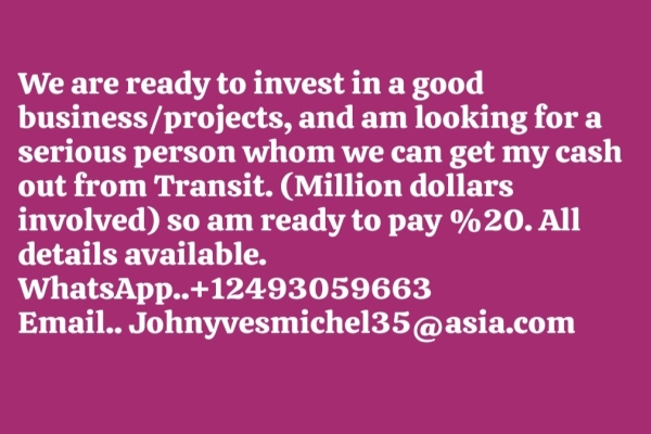 Ogłoszenie - Jesteśmy gotowi zainwestować w dobry biznes/projekt. Zdjęcie 1