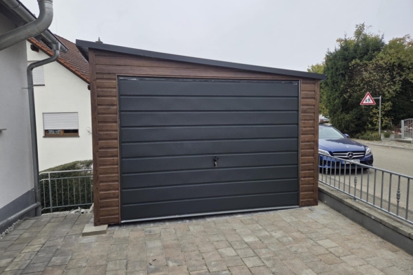 Ogłoszenie - Garaż blaszany 3,5x5m Drewnopodobny Orzech Grafit + Montaż. Zdjęcie 2
