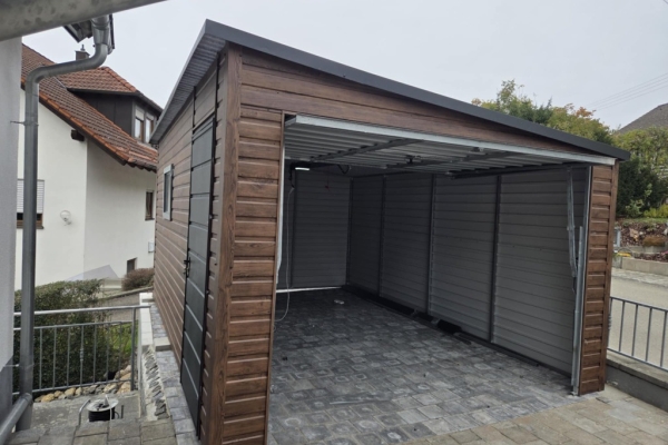 Ogłoszenie - Garaż blaszany 3,5x5m Drewnopodobny Orzech Grafit + Montaż. Zdjęcie 6