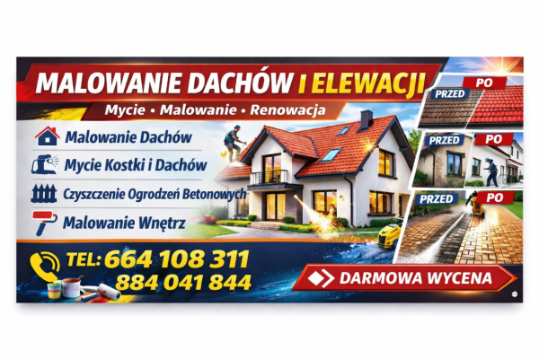 Ogłoszenie - Malowanie i Mycie Elewacji i Dachów | Kostka Brukowa | Szybkie Terminy. Zdjęcie 1