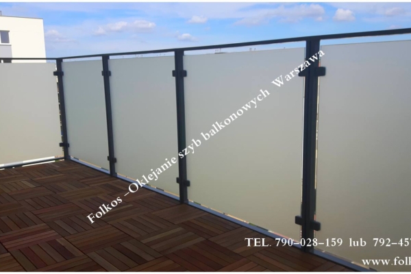 Ogłoszenie - Folia na szklany balkon Rydygiera, Przasnyska, Kaliny Jędrusik, German-Oklejamy balkony Warszawa TEL.790-028-159. Zdjęcie 1