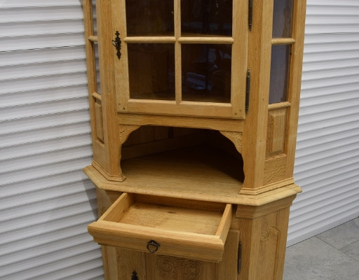 Ogłoszenie - witryna narożna z drewna dębowego - jak nowa. Zdjęcie 3