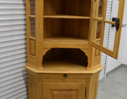 Ogłoszenie - witryna narożna z drewna dębowego - jak nowa. Zdjęcie 4