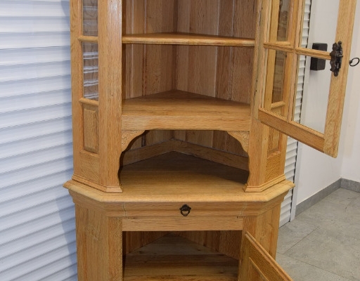 Ogłoszenie - witryna narożna z drewna dębowego - jak nowa. Zdjęcie 5