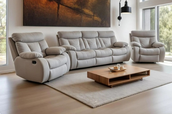 Ogłoszenie - Nowoczesny i wygodny komplet Granada, 100% skóra, funkcje relax gratis!. Zdjęcie 1