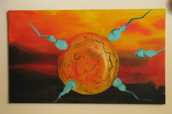 Ogłoszenie - Duży obraz ręcznie malowany na płótnie 65x107 cm – Kosmiczna abstrakcja. Zdjęcie 4