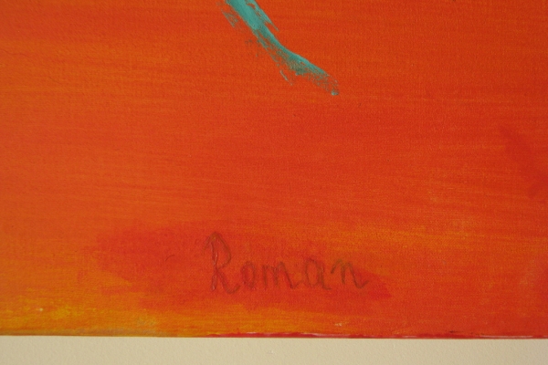 Ogłoszenie - Duży obraz ręcznie malowany na płótnie 65x107 cm – Kosmiczna abstrakcja. Zdjęcie 3