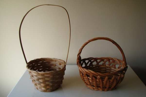 Ogłoszenie - Piękny, owalny koszyk wiklinowy z ażurowym splotem na święconkę wielkanocną. Zdjęcie 5