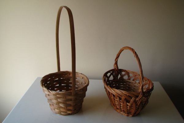 Ogłoszenie - Piękny, owalny koszyk wiklinowy z ażurowym splotem na święconkę wielkanocną. Zdjęcie 6