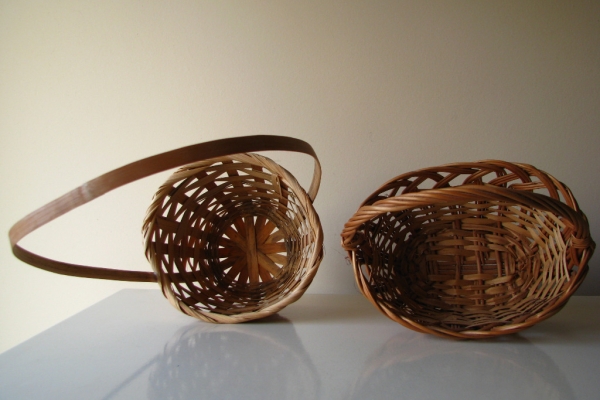 Ogłoszenie - Piękny, owalny koszyk wiklinowy z ażurowym splotem na święconkę wielkanocną. Zdjęcie 7