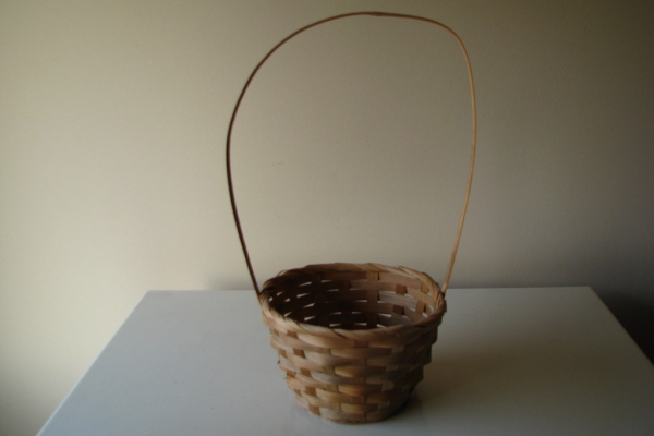 Ogłoszenie - Ozdobny koszyk wiklinowy – osłonka na kwiaty, święconkę wielkanocną. Zdjęcie 2