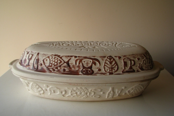 Ogłoszenie - Brytfanka - garnek rzymski do pieczenia nie szkliwiony owalny. Zdjęcie 1