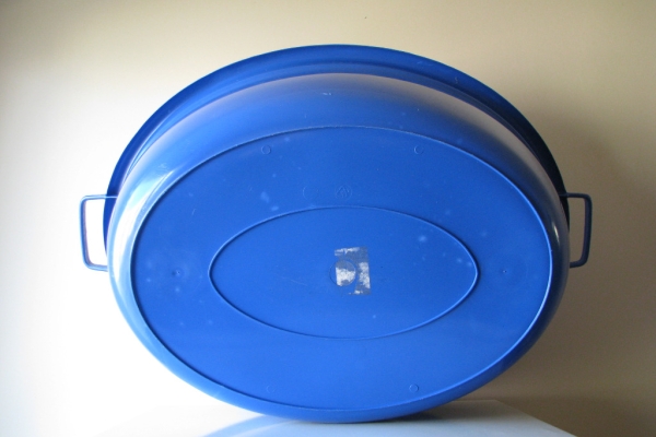 Ogłoszenie - Duża miska, wanienka owalna 74 cm / 60 litrów na pranie miednica basenik balia granatowa. Zdjęcie 7