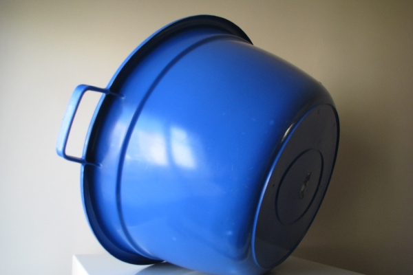 Ogłoszenie - Duża miska, wanienka owalna 74 cm / 60 litrów na pranie miednica basenik balia granatowa. Zdjęcie 3