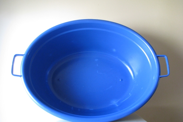 Ogłoszenie - Duża miska, wanienka owalna 74 cm / 60 litrów na pranie miednica basenik balia granatowa. Zdjęcie 6