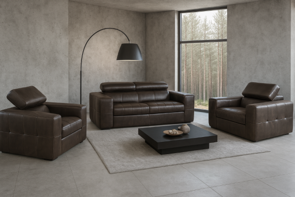 Ogłoszenie - Nowoczesny komplet Malibu 311, 100% skóra naturalna WŁOSKA, regulowane zagłówki, funkcja spania. Zdjęcie 7