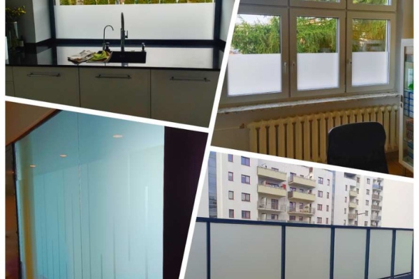 Ogłoszenie - Czym zasłonić szklaną balustradę balkonową ? Folie prywatyzujące na szyby balkonowe -oklejamy balkony folią Warszawa. Zdjęcie 6