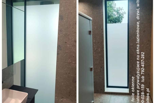 Ogłoszenie - Czym zasłonić okno  w łazience? -Folkos folie prywatyzujące na okna łazienkowe -Folia MAT MROŻONY- MLECZNY. Zdjęcie 7