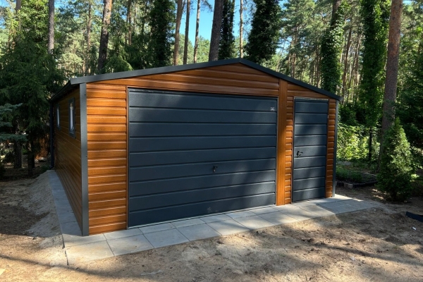 Ogłoszenie - Garaż Blaszany Blaszak 5x5 Dwuspadowy Drewnopodobny PRODUCENT!. Zdjęcie 2