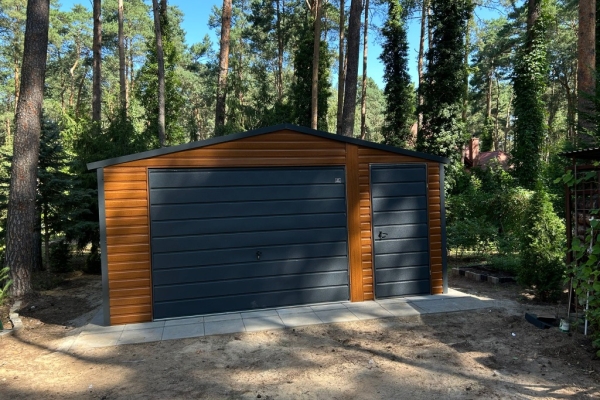 Ogłoszenie - Garaż Blaszany Blaszak 5x5 Dwuspadowy Drewnopodobny PRODUCENT!. Zdjęcie 4