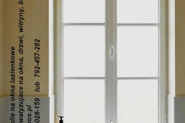 Ogłoszenie - Czym zasłonić okno  w łazience? -Folkos folie prywatyzujące na okna łazienkowe -Folia MAT MROŻONY- MLECZNY. Zdjęcie 5