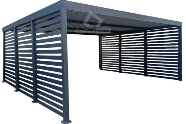 Ogłoszenie - CarPort PREMIUM - wiata samochodowa 6x6 - antracyt - dodatkowa zabudowa CP123. Zdjęcie 1