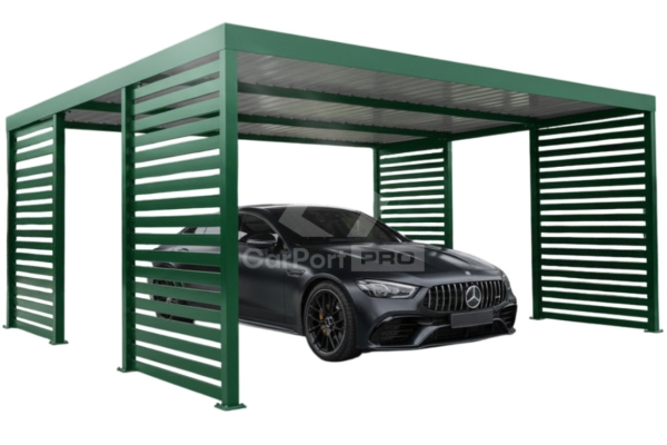 Ogłoszenie - CarPort PREMIUM - wiata samochodowa 5x5 - zielony - dodatkowa zabudowa CP171. Zdjęcie 1