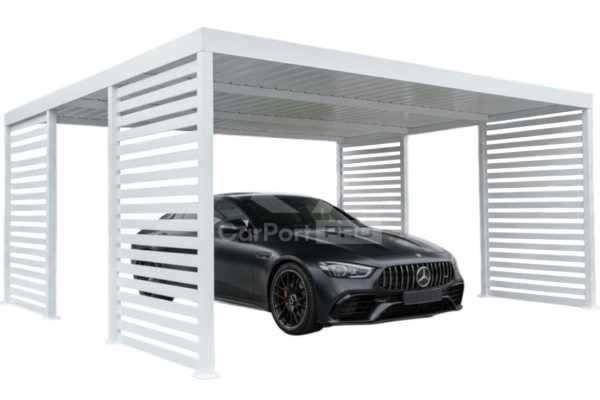 Ogłoszenie - Carport PREMIUM - Wiata samochodowa 5,5x5 - biały -ocynk- dodatkowa zabudowa CP171. Zdjęcie 1