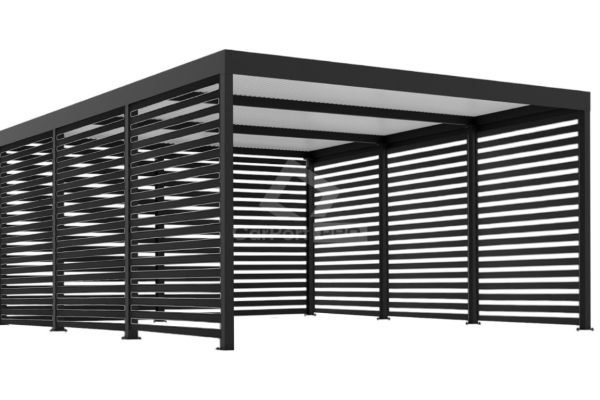 Ogłoszenie - CarPort PREMIUM - wiata samochodowa 4x5,5 - antracyt - dodatkowa zabudowa CP118. Zdjęcie 1