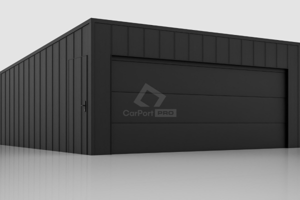 Ogłoszenie - Garaż blaszany 6x6m - brama segmentowa - drzwi - blacha na rąbek - dach spad w tył CP138. Zdjęcie 3