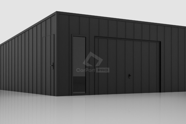 Ogłoszenie - Garaż blaszany 6x6 - brama uchylna - okno - drzwi - blacha na rąbek - dach spad w tył CP139. Zdjęcie 2