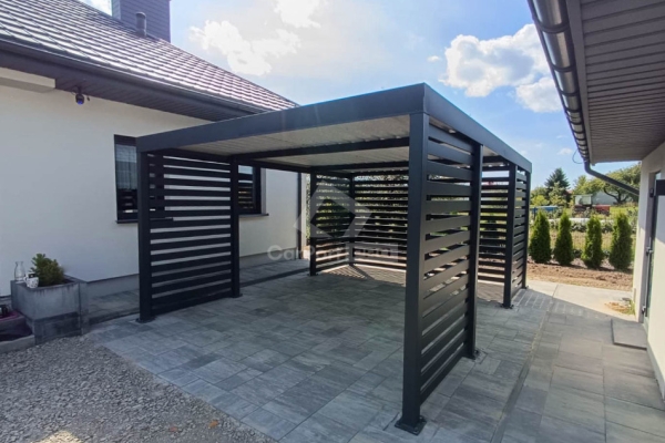 Ogłoszenie - CarPort PREMIUM - wiata samochodowa 4x6 - antracyt - dodatkowa zabudowa CP122. Zdjęcie 2
