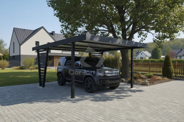 Ogłoszenie - Carport V PREMIUM 4,5x4,5m - Wypełnienie panelami - Wiata samochodowa - antracyt CP165. Zdjęcie 3
