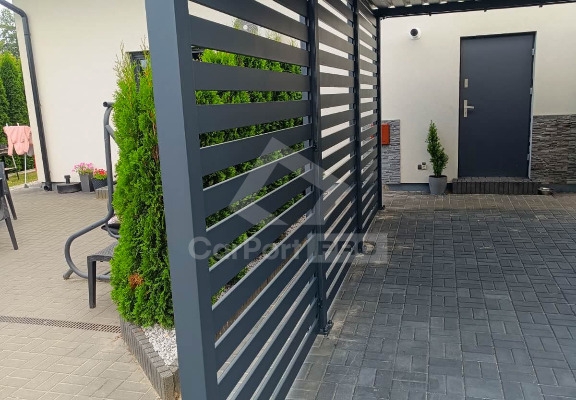 Ogłoszenie - CarPort PREMIUM - wiata samochodowa 6x6 - antracyt - dodatkowa zabudowa CP123. Zdjęcie 2