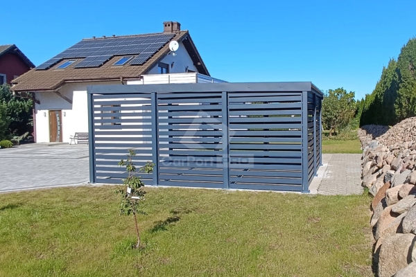 Ogłoszenie - CarPort PREMIUM - wiata samochodowa 4x5,5 - antracyt - dodatkowa zabudowa CP118. Zdjęcie 3