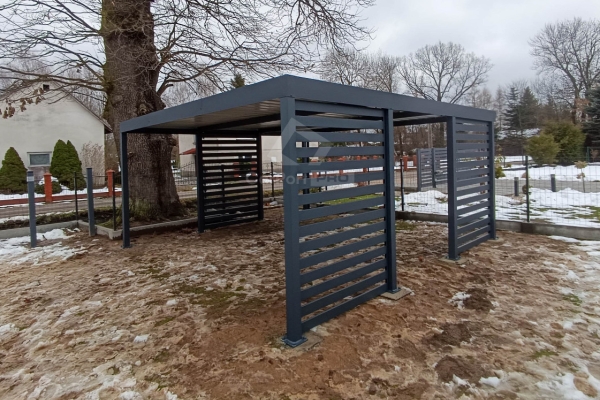 Ogłoszenie - Carport PREMIUM - Wiata samochodowa 5x5 - antracyt - dodatkowa zabudowa CP132. Zdjęcie 5
