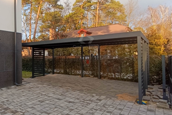 Ogłoszenie - Carport PREMIUM - Wiata samochodowa 7x3 - antracyt - dodatkowa zabudowa CP133. Zdjęcie 3