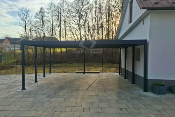 Ogłoszenie - Carport PREMIUM - Wiata samochodowa 7x5m - antracyt CP134. Zdjęcie 3