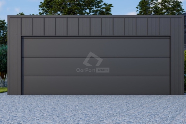 Ogłoszenie - Garaż blaszany 6x6m - brama segmentowa - drzwi - blacha na rąbek - dach spad w tył CP138. Zdjęcie 4