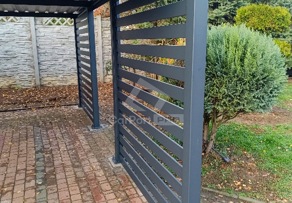 Ogłoszenie - CarPort PREMIUM - wiata samochodowa 6x5 - antracyt - dodatkowa zabudowa CP127. Zdjęcie 3