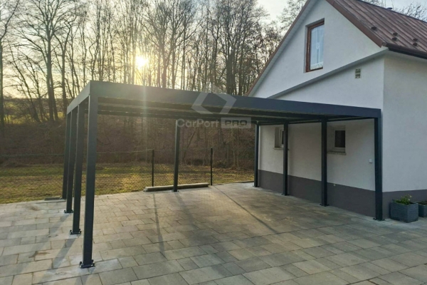 Ogłoszenie - Carport PREMIUM - Wiata samochodowa 7x5m - antracyt CP134. Zdjęcie 4