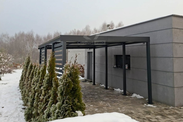 Ogłoszenie - Carport PREMIUM - Wiata samochodowa 4x5 - antracyt - dodatkowa zabudowa CP130. Zdjęcie 2